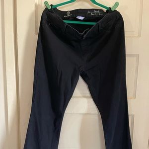 Hot in Hollywood black boot leg jeans L faux fly